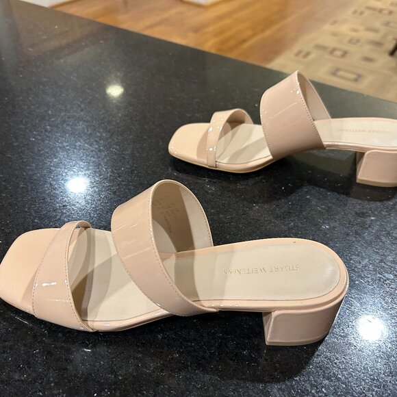 STUART WEITZMAN MIAMI 35 SLIDE (reg. price $450). Worn 1 hour - perfect cond.